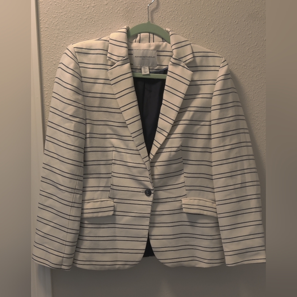 Katherine Barclay Montreal Nautical Lined Blazer!